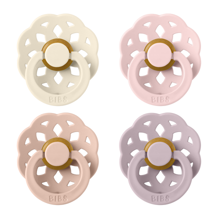 <tc>BIBS</tc> Rozmiar smoczka 1 Boheme Ivory/Blush/Blossom/Dusky Lilac 4szt.