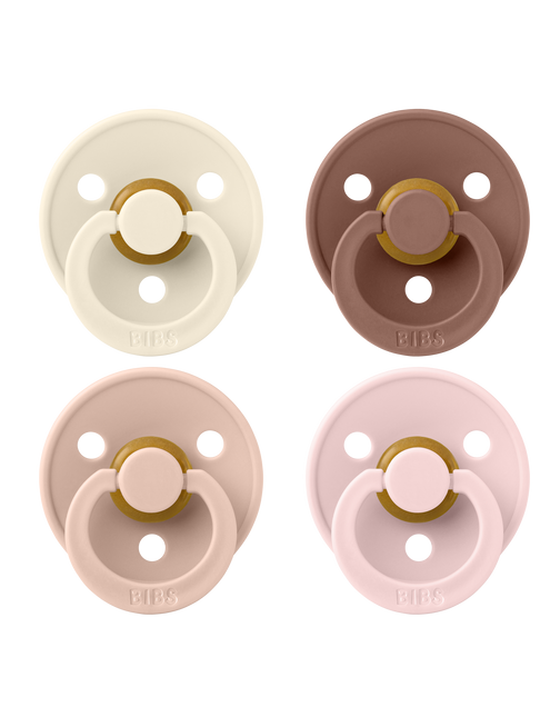 <tc>BIBS</tc> Rozmiar smoczka 1 Kolor Kość słoniowa/Blush/Woodchuck/Blossom 4szt.