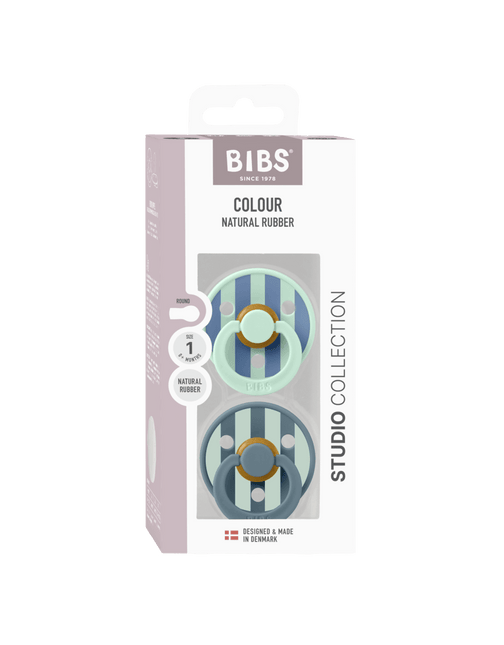 BIBS BIBS Studio Colour Block 2 pack Nordic mint / Petrol - Babywinkel - 5713795267569