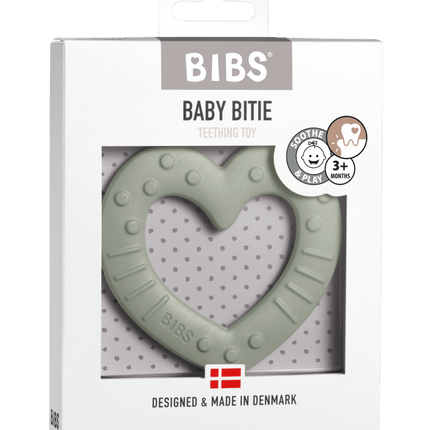 BIBS Bijtspeeltje Hart Sage - BIBS - Babywinkel - 5713795204397