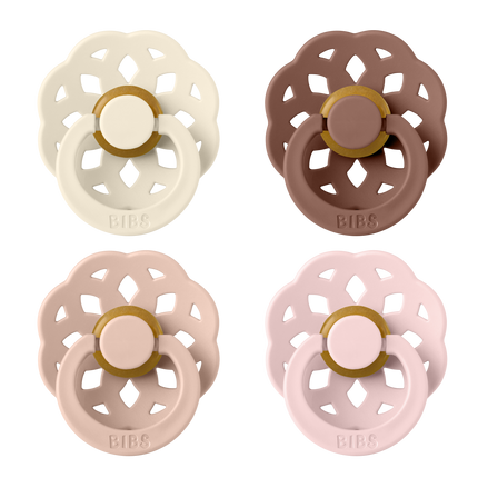 <tc>BIBS</tc> Rozmiar smoczka 1 Boheme Ivory/Blush/Woodchuck/Blossom 4szt.
