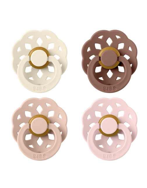 <tc>BIBS</tc> Rozmiar smoczka 1 Boheme Ivory/Blush/Woodchuck/Blossom 4szt.