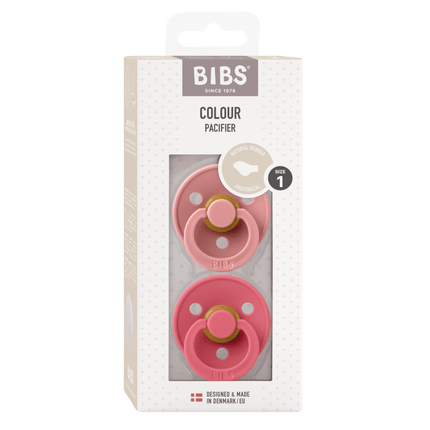 BIBS Speen Maat 1 Anatomical Dusty Pink/ Coral 2St - BIBS - Babywinkel - 5713795255719