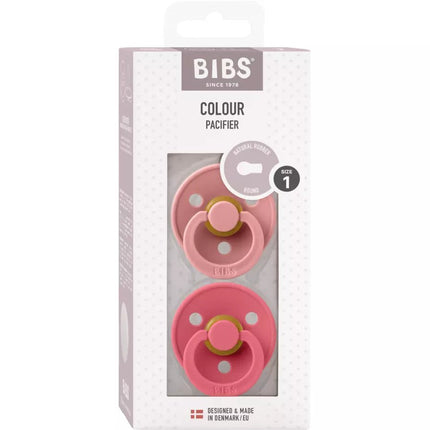 BIBS Speen Maat 1 Dusty Pink/Coral 2St - BIBS - Babywinkel - 5713795255184