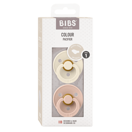 BIBS Speen Maat 1 Latex Anatomical Ivory/Blush 2st - BIBS - Babywinkel - 5713795242368