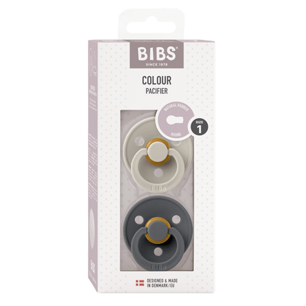 BIBS Speen Maat 1 Latex Sand/Iron - BIBS - Babywinkel - 5713795200306