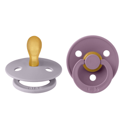 BIBS Speen Maat 1 Latex Symmetric Fossil Grey/Mauve 2st - BIBS - Babywinkel - 5713795242580