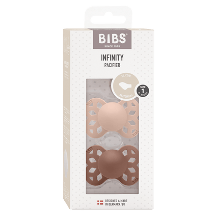 BIBS Speen Maat 1 Silicone Anatomical Blush/Woodchuck 2st - BIBS - Babywinkel - 5713795243877