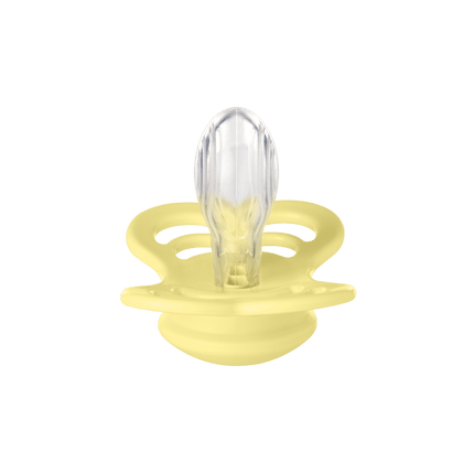 BIBS Speen Maat 1 Silicone Supreme Desert Sand/Sunshine 2st - BIBS - Babywinkel - 5713795230273