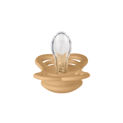 BIBS Speen Maat 1 Silicone Supreme Desert Sand/Sunshine 2st - BIBS - Babywinkel - 5713795230273