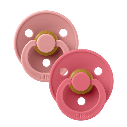 BIBS Speen Maat 1 Symmetrical Dusty Pink/Coral 2St - BIBS - Babywinkel - 5713795255825