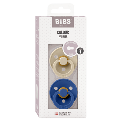 BIBS Speen Maat 1 Vanilla/Cornflower 2St - BIBS - Babywinkel - 5713795248742