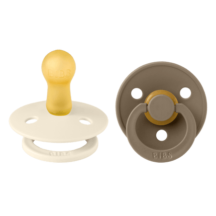 BIBS Speen Maat 2 Latex Dark Oak/Ivory 2st - BIBS - Babywinkel - 5713795203536