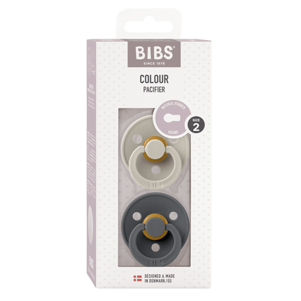 BIBS Speen Maat 2 Latex Sand/Iron - BIBS - Babywinkel - 5713795200023