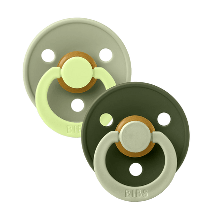 BIBS Spenen Pacifier Studio Fusion 2 pack Sage/Hunter green Maat 2 koop je bij Babywinkel