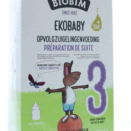 Biobim Melkpoeder Ekobaby 3 10+ Maanden - Biobim - Babywinkel - 8713445090889