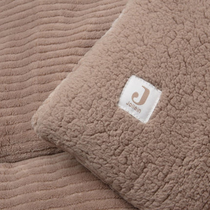 Boxkleed 100x100cm Cloudy Rib - Milky Coffee - Babywinkel - 8717329399624