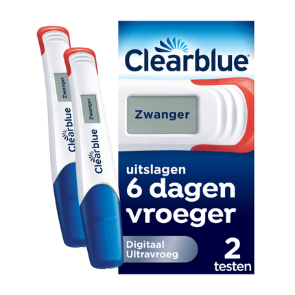 Clearblue Zwangerschapstest Digitaal Ultravroeg 2st - Clearblue - Babywinkel - 8006540188613
