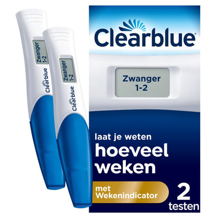 Clearblue Zwangerschapstest Met Wekenindicator 2st - Clearblue - Babywinkel - 8700216299756
