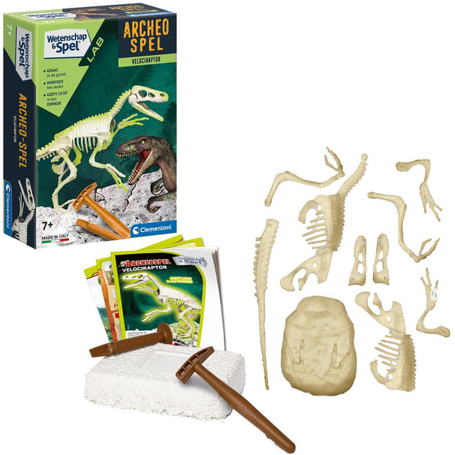 Clementoni Spelletje Velociraptor Opgraven Glow In The Dark koop je bij Babywinkel