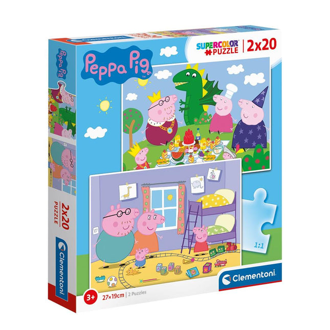 Clementoni Peppa Pig Puzzel 2x20st - Babywinkel - 8005125247783