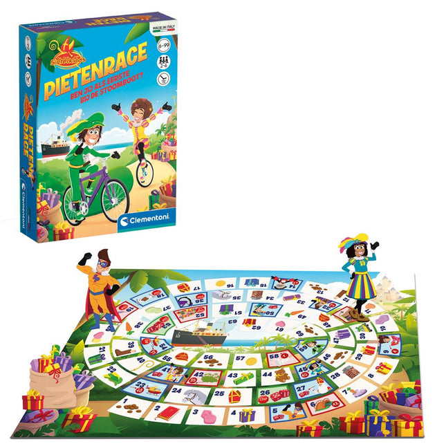 Clementoni Spelletje Sinterklaas Pietenrace koop je bij Babywinkel
