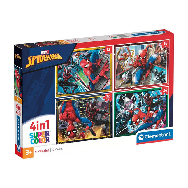 Clementoni Spiderman Puzzel 4 In 1 - Babywinkel - 8005125215157