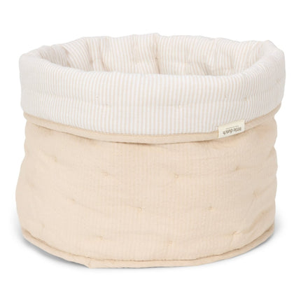 Little Dutch Commodemandje Pure Soft Beige Stripe koop je bij Babywinkel