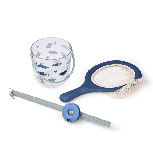 Cora Crab Vis Set Dove Blue koop je bij Babywinkel