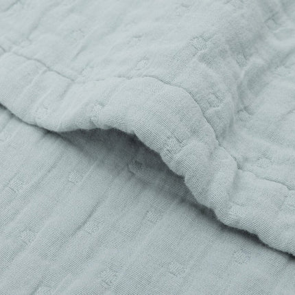 Deken Hydrofiel 75x100cm Jacquard - Sea Green - GOTS - Babywinkel - 8717329393516