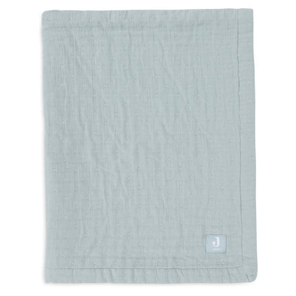 Deken Hydrofiel 75x100cm Jacquard - Sea Green - GOTS - Babywinkel - 8717329393516