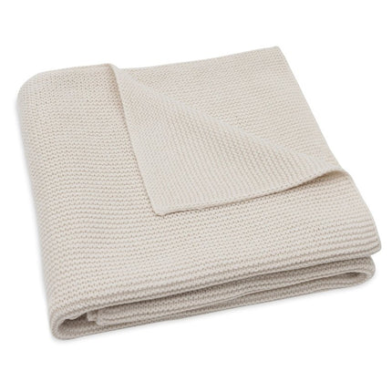Deken Wieg 75x100cm Basic Knit - Oatmeal - Babywinkel - 8717329399983