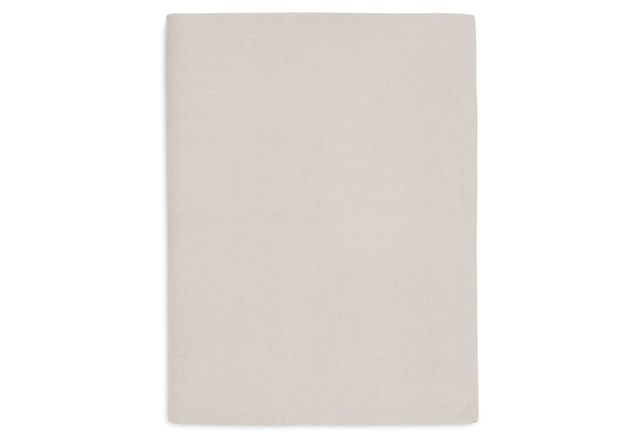 Deken Wieg 75x100cm Basic Knit - Oatmeal - Babywinkel - 8717329399983
