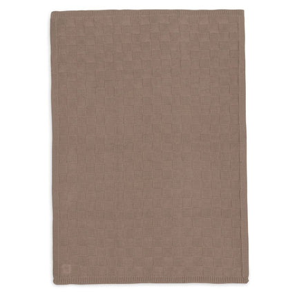 Deken Wieg 75x100cm Box Knit - Milky Coffee - GOTS - Babywinkel - 8717329400009
