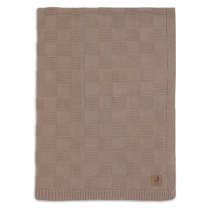 Deken Wieg 75x100cm Box Knit - Milky Coffee - GOTS - Babywinkel - 8717329400009