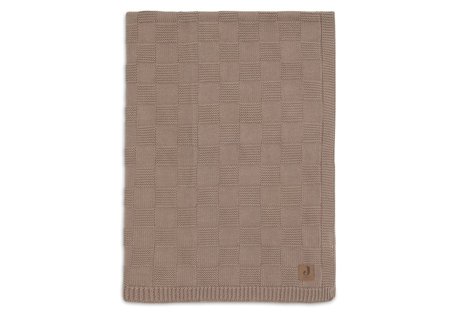 Deken Wieg 75x100cm Box Knit - Milky Coffee - GOTS - Babywinkel - 8717329400009
