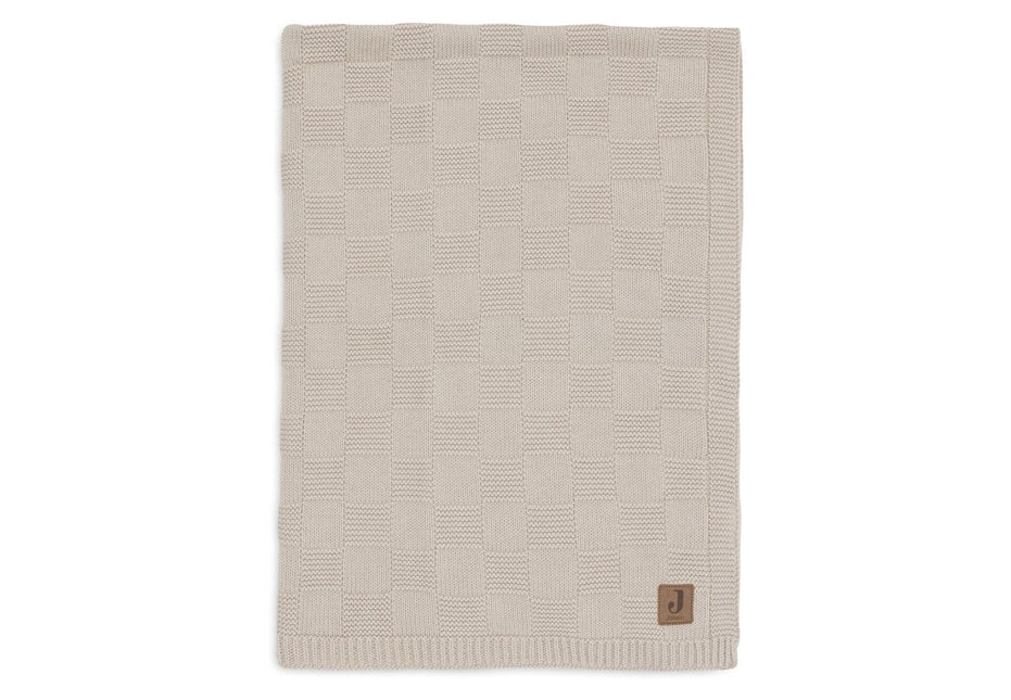 Deken Wieg 75x100cm Box Knit - Warm Sand - GOTS - Babywinkel - 8717329399990