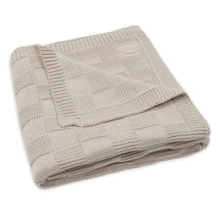 Deken Wieg 75x100cm Box Knit - Warm Sand - GOTS - Babywinkel - 8717329399990