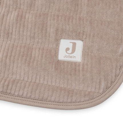 Deken Wieg 75x100cm Velvet Rib - Milky Coffee - Babywinkel - 8717329395657