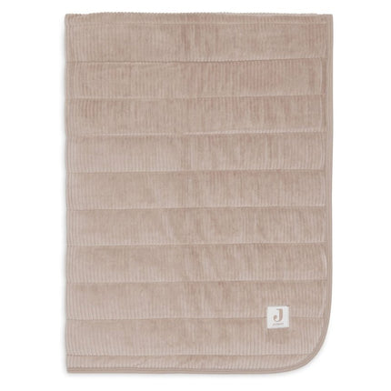 Deken Wieg 75x100cm Velvet Rib - Milky Coffee - Babywinkel - 8717329395657