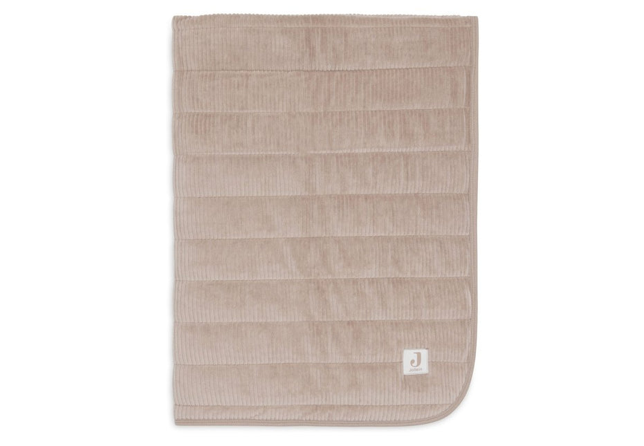 Deken Wieg 75x100cm Velvet Rib - Milky Coffee - Babywinkel - 8717329395657