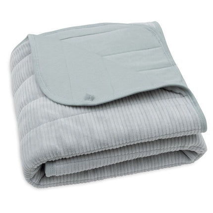 Deken Wieg 75x100cm Velvet Rib - Sea Green - Babywinkel - 8717329395664
