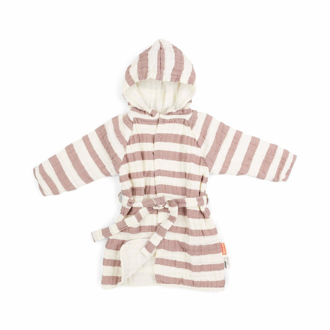 Done by Deer Badjas Baby Stripes Powder - Done by Deer - Babywinkel - 5712643037729
