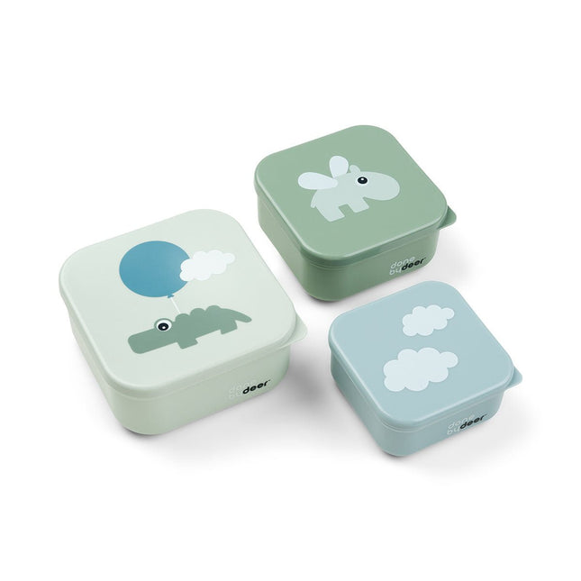 Done by Deer Snackbakje Happy Clouds Green 3st - Done by Deer - Babywinkel - 5712643044796