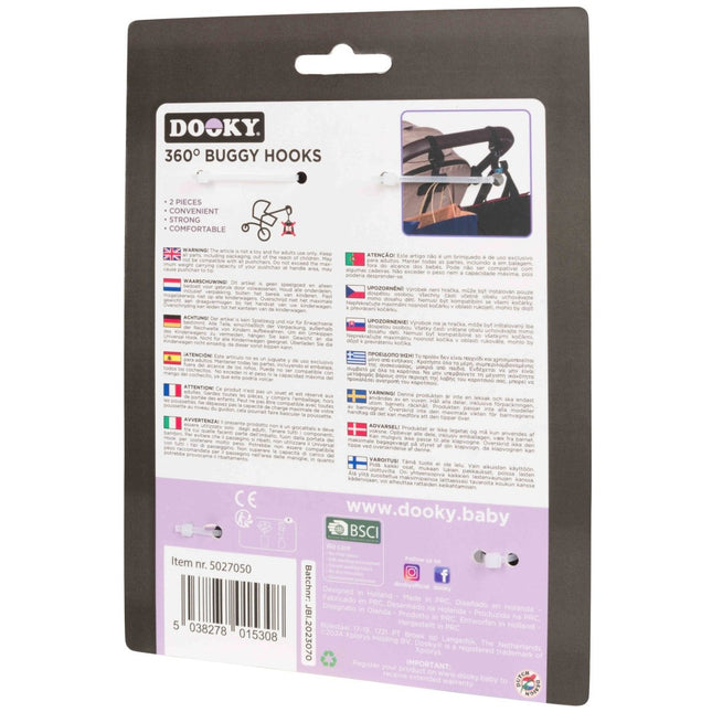 Dooky Kinderwagen Haak Draaibaar 2St koop je bij Babywinkel