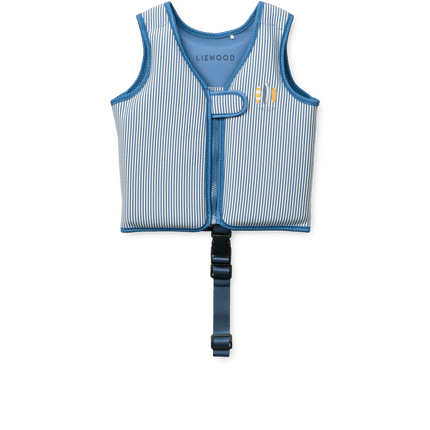 Dove Seersucker Swim vest stripe Riverside / Creme koop je bij Babywinkel