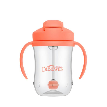 Dr. Brown's Baby's Eerste Rietjesbeker Coral 270ml koop je bij Babywinkel