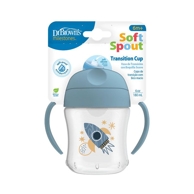 Dr. Brown's Drinkbeker 180ml Blauw koop je bij Babywinkel