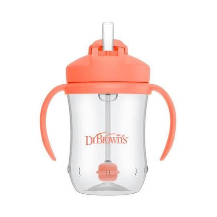 <tc>Dr. Brown's</tc> Pierwszy kubek ze słomką dla niemowląt Coral 270 ml