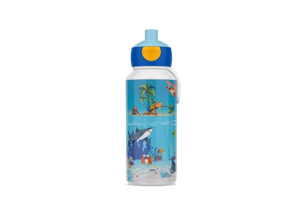 Drinkfles pop - up Campus 400 ml - Tropical Ocean - Babywinkel - 8720294055952